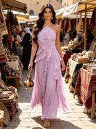 Isadora Pleated Halter Maxi Dress