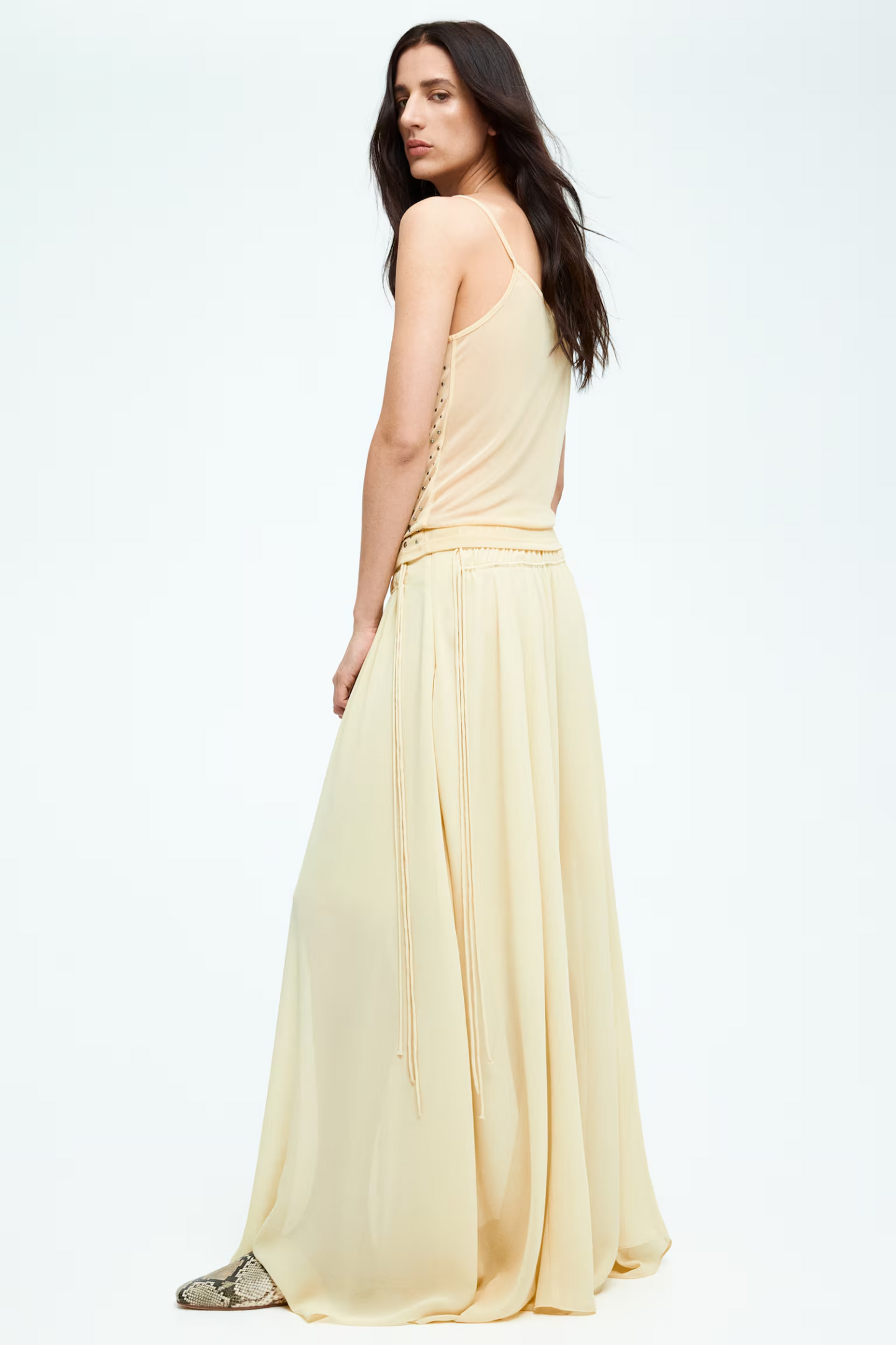 Circular chiffon skirt
