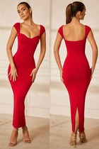 Dolcezza Sweetheart Neckline Maxi Dress in Red | Oh Polly
