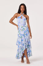 Bethina Floral Halter High-Low Dress