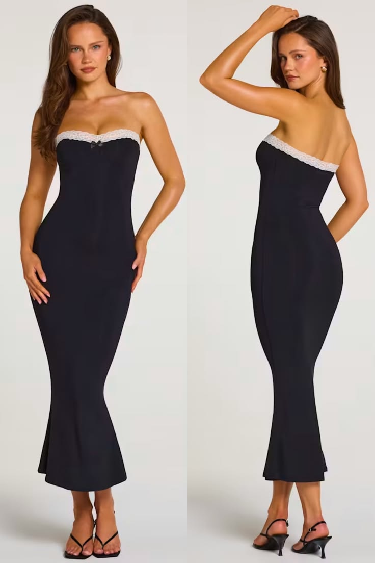 Margot Modal Midaxi Dress with Lace Trim