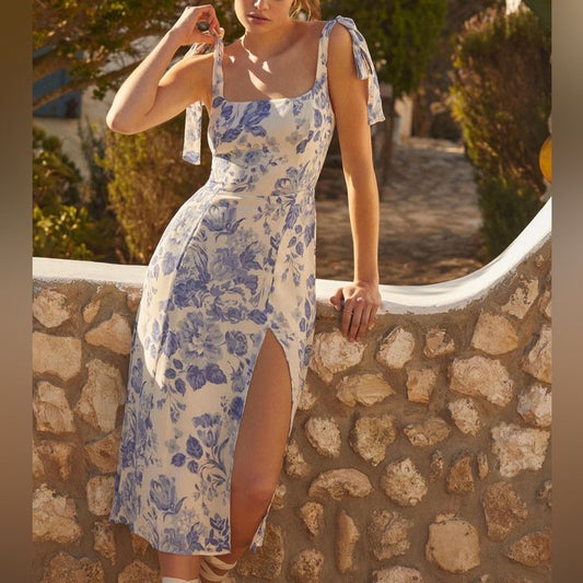 Lucerne Silk Twill Midi Dress