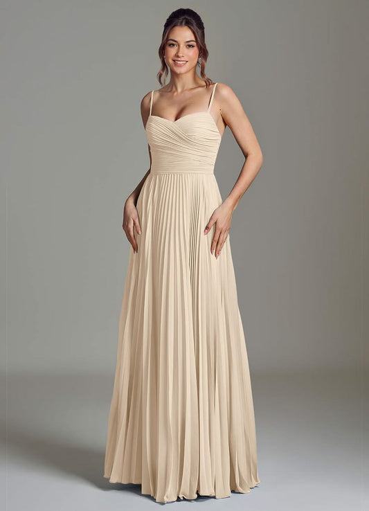 Adelaide A-Line Chiffon Bridesmaid Dress in Champagne