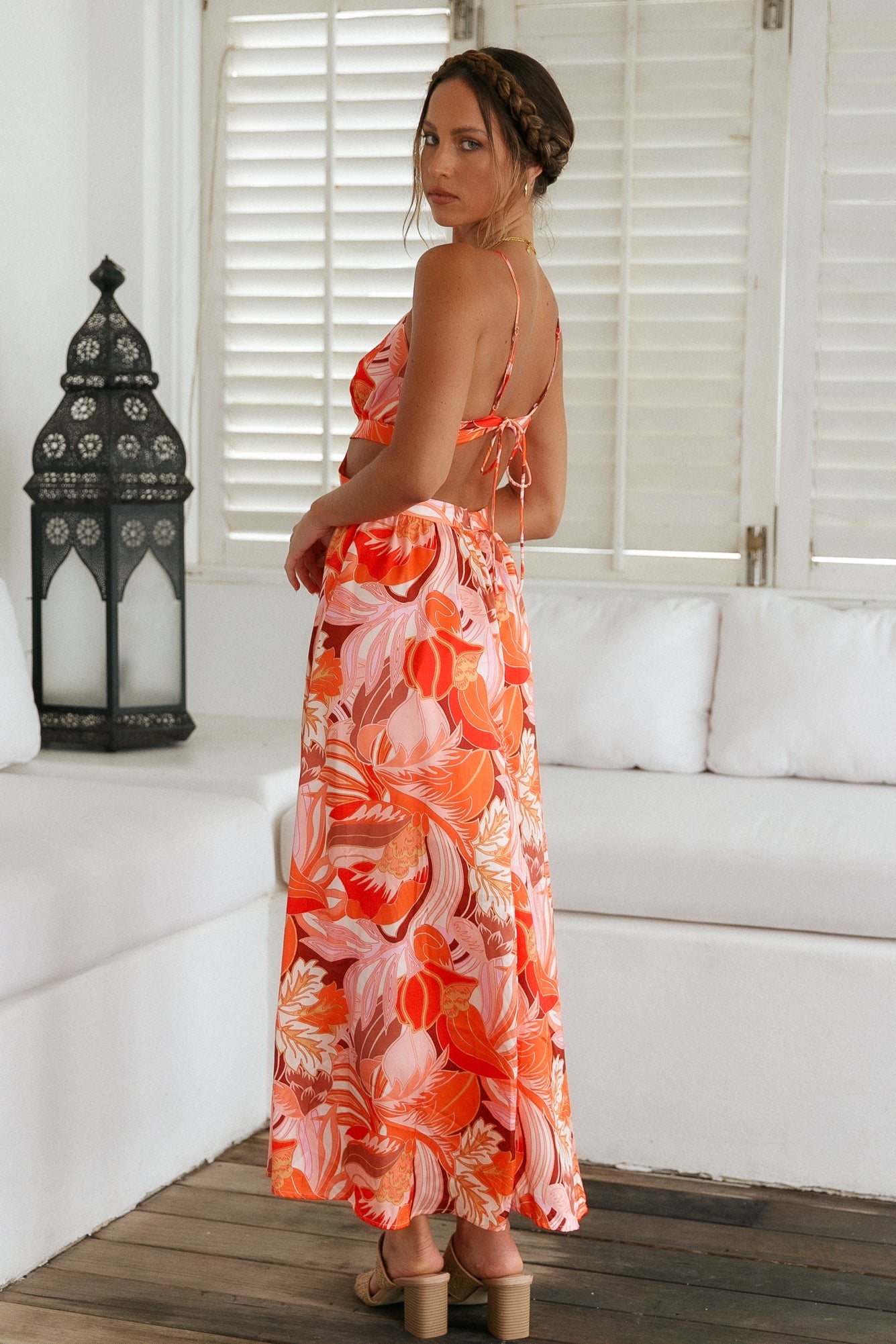 Magnolia Garden Maxi Dress in Red