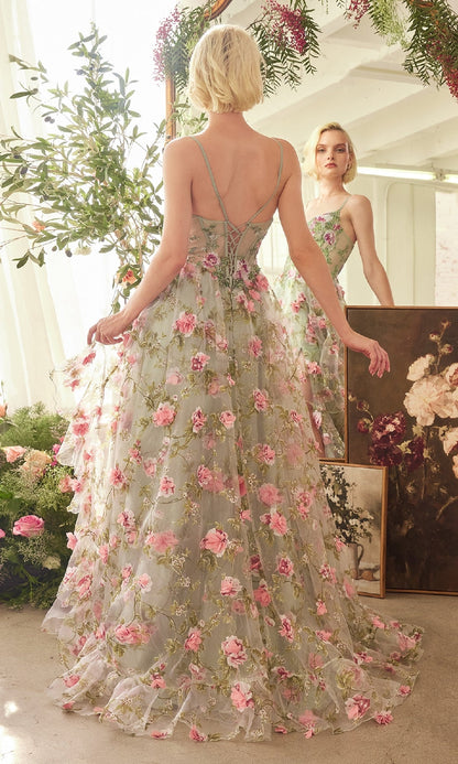 Sage Adelaide Sage Floral Long Dress