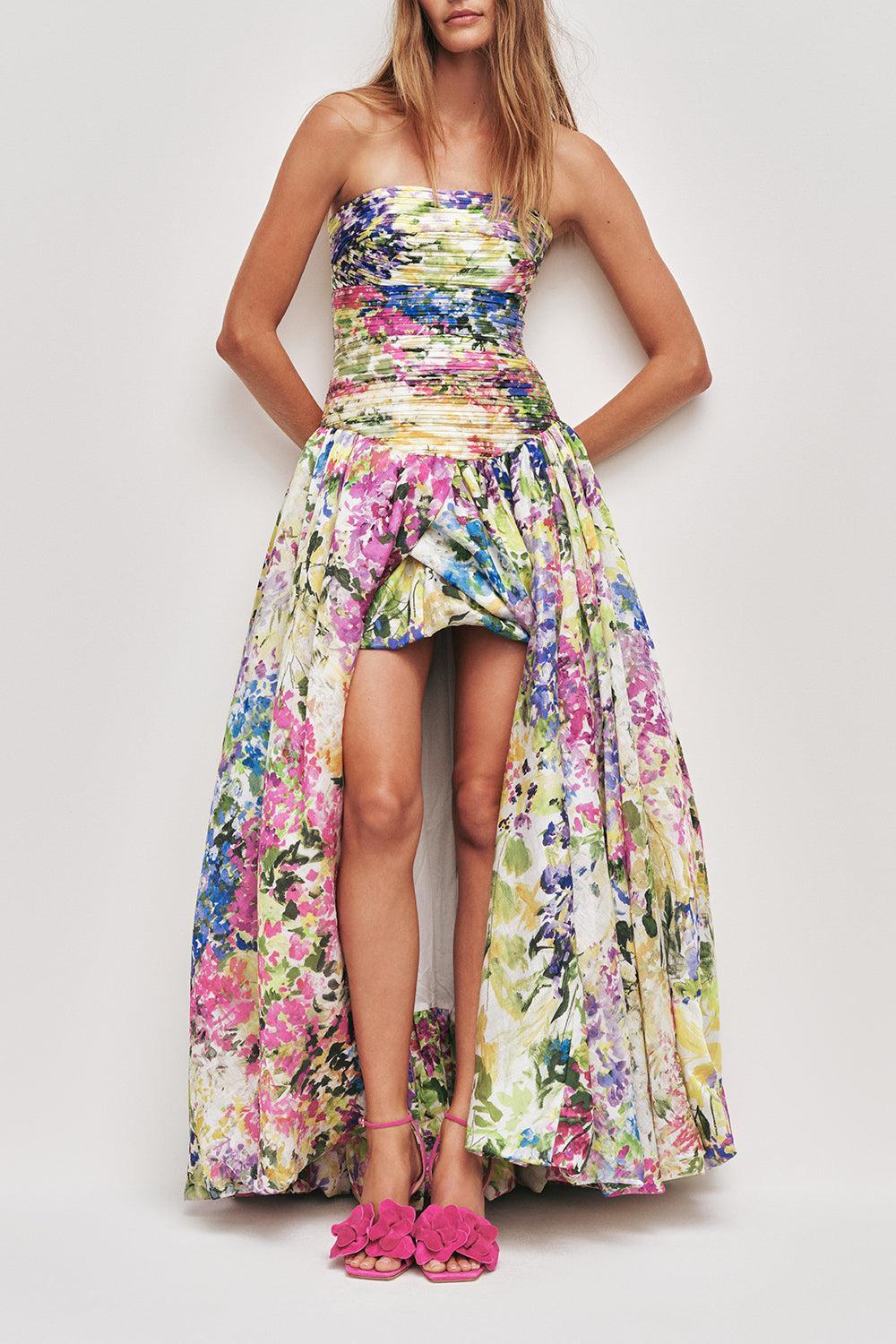 LAVANDUL Dahlia Silk Evening Gown