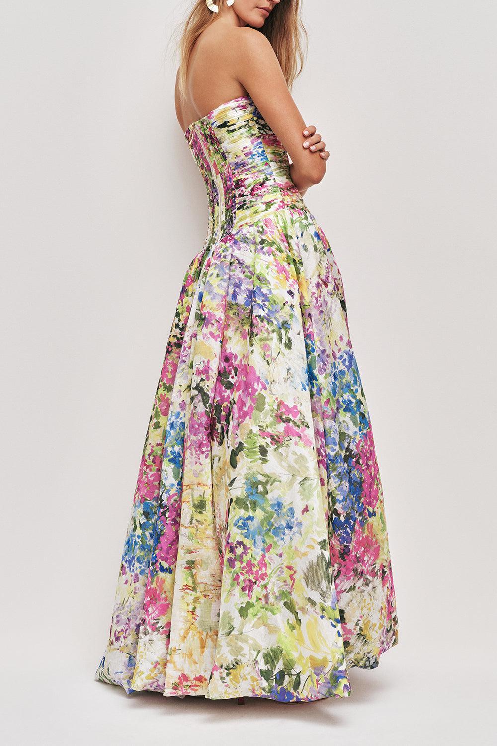 LAVANDUL Dahlia Silk Evening Gown