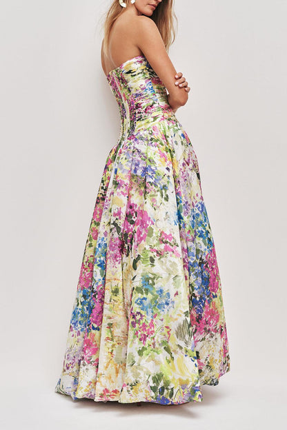 LAVANDUL Dahlia Silk Evening Gown