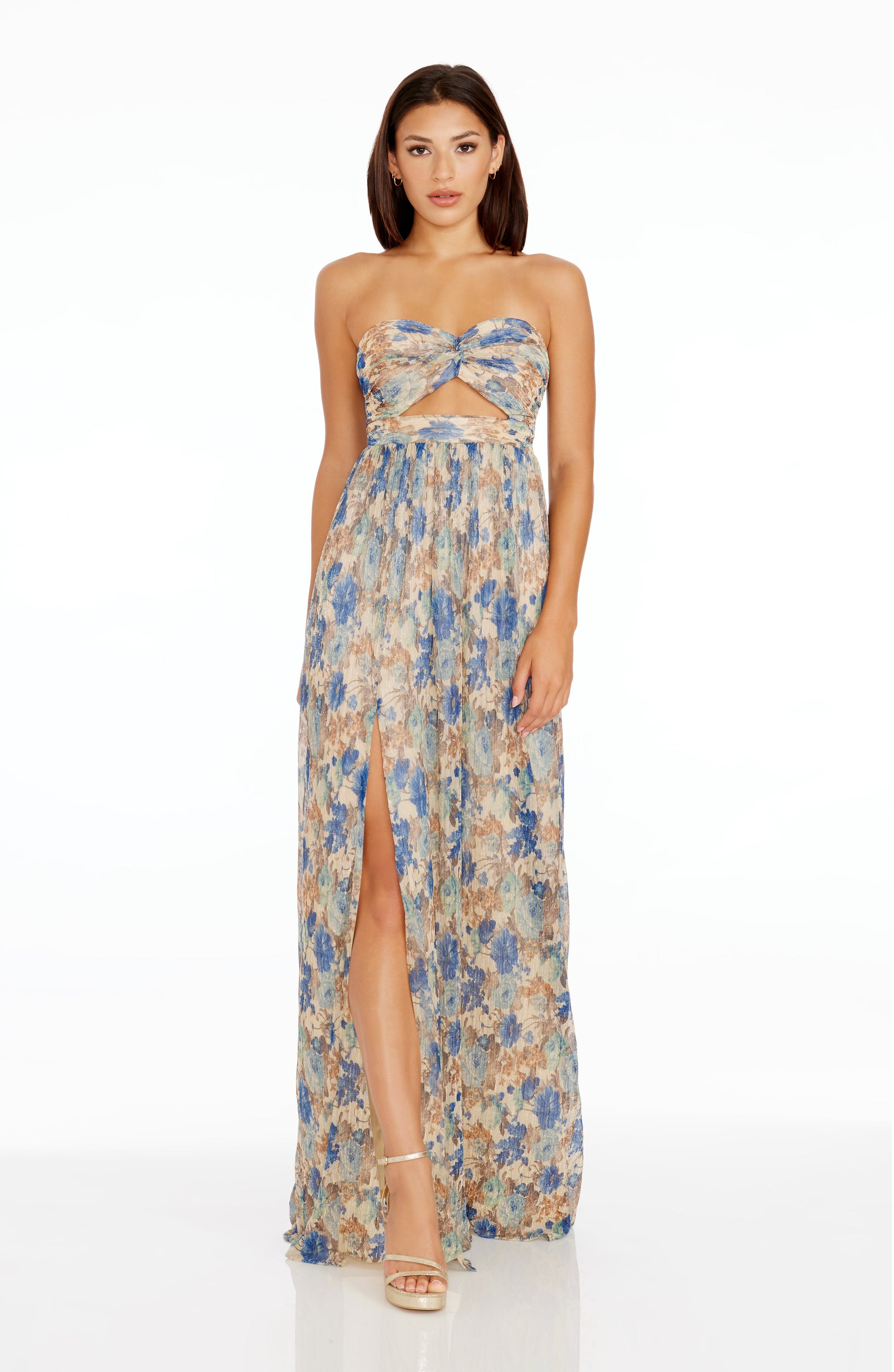 COBALT MULTI Angelique Silk Gown