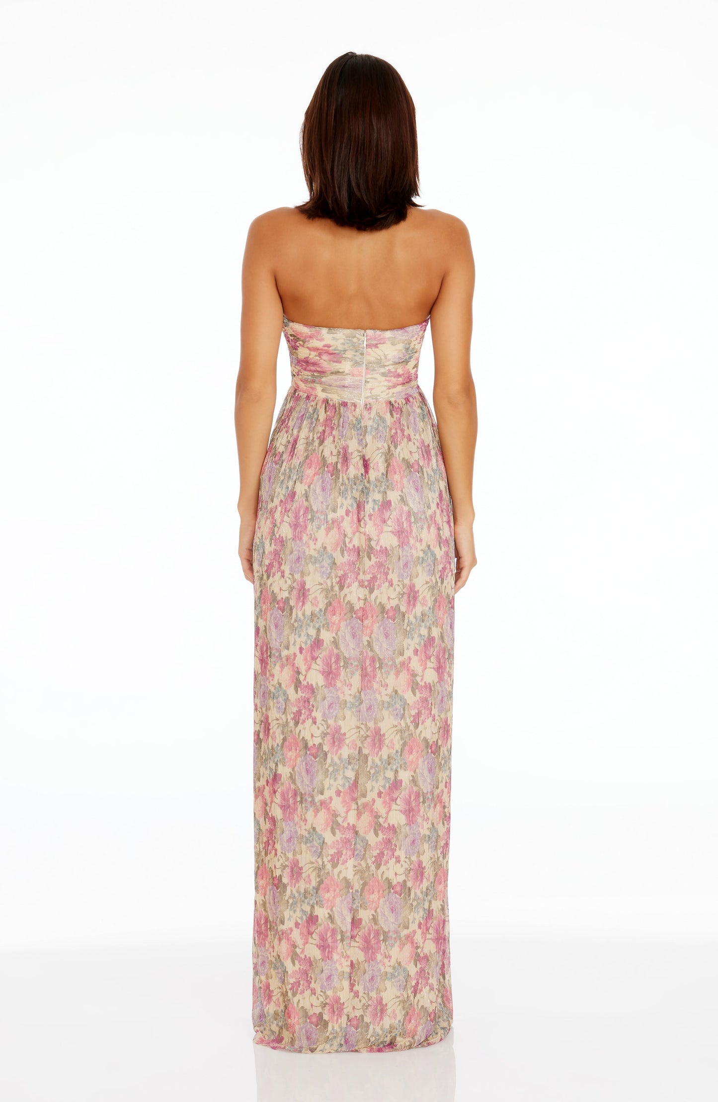 FUCHSIA MULTI Angelique Silk Gown