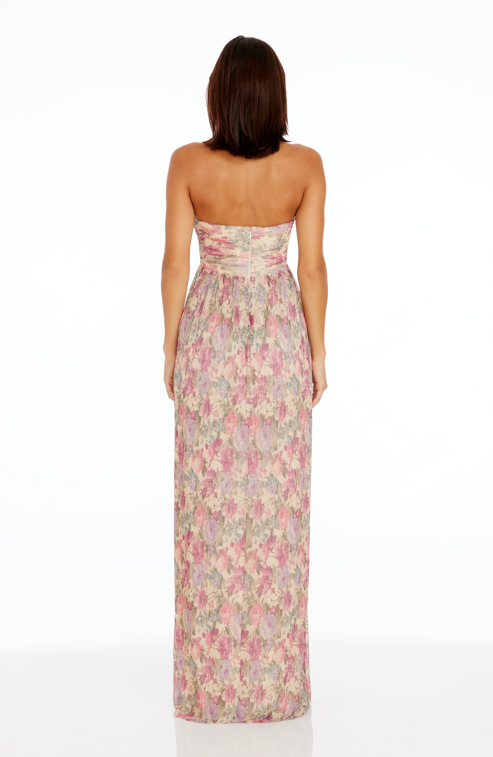 FUCHSIA MULTI Angelique Silk Gown
