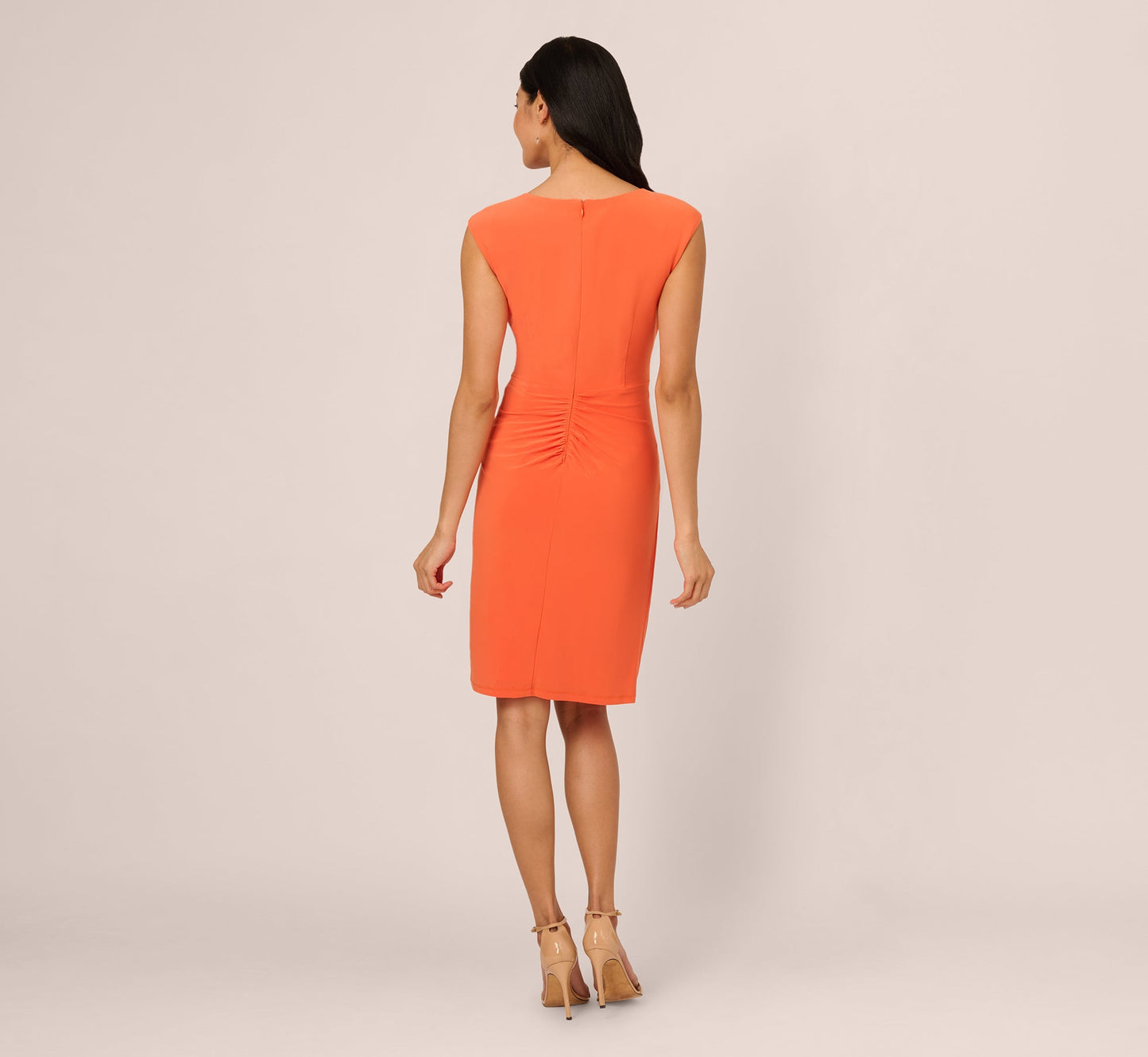 Papaya Isla Jersey Keyhole Draped Sheath Dress