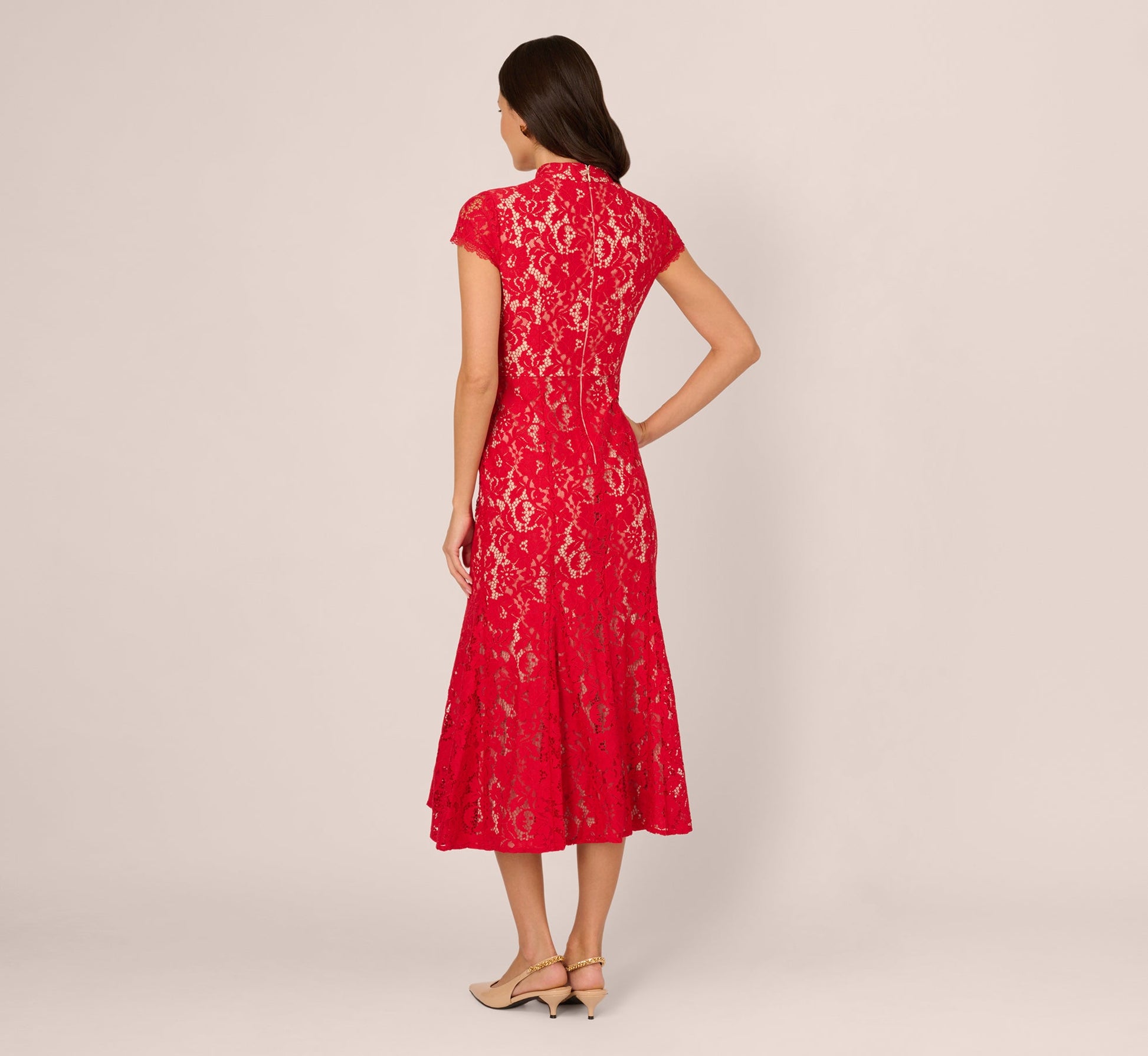 Red Nude Arabella Lace Midi Dress