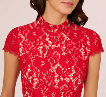 Red Nude Arabella Lace Midi Dress
