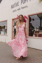 Sasha Floral Maxi Dress in Pink