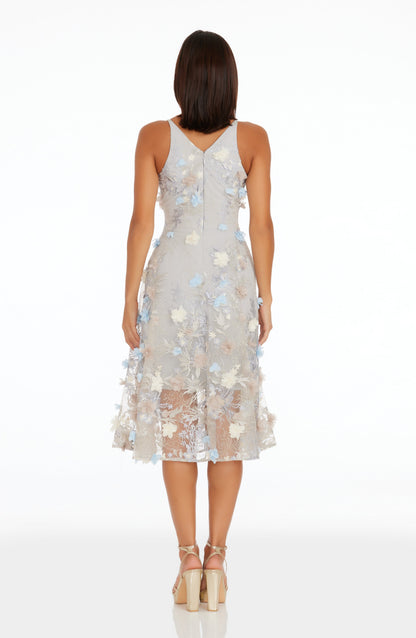 DOVE MULTI Audrey Silk Charmeuse Dress