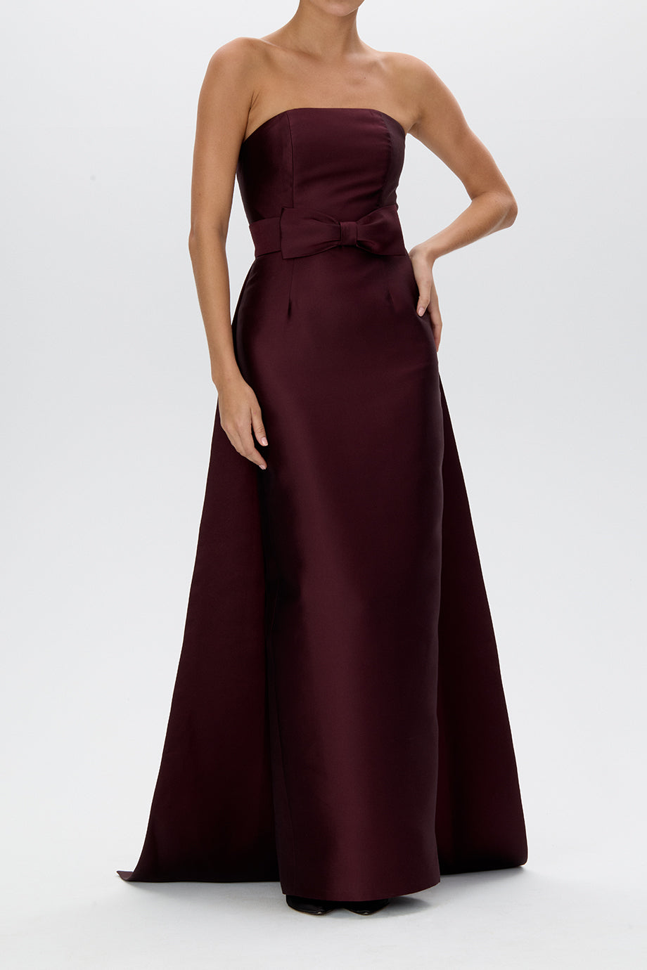 Silk and Wool Regatta Eliza Silk Wool Column Gown