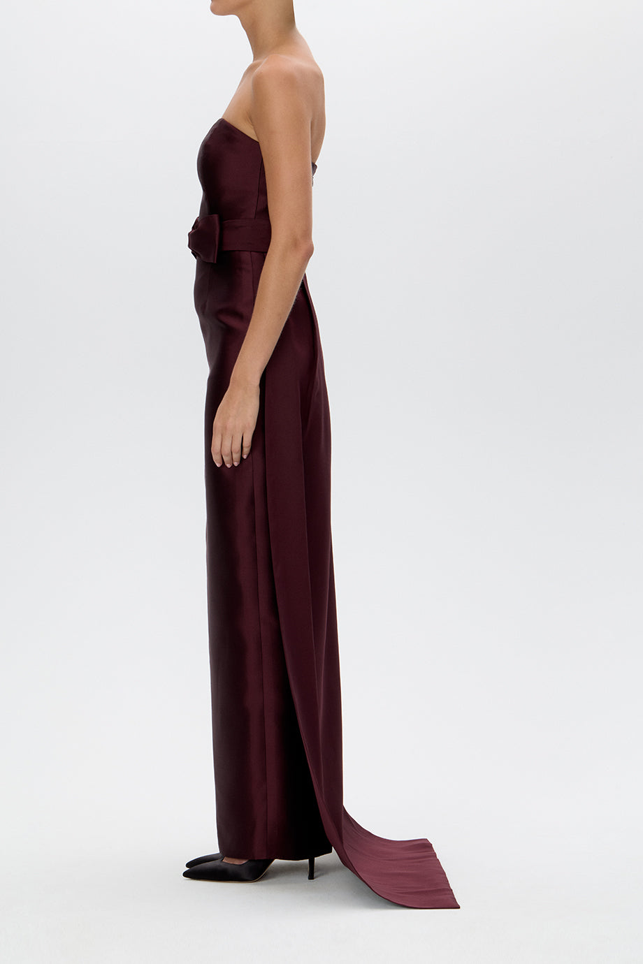 Silk and Wool Mulberry Eliza Silk Wool Column Gown