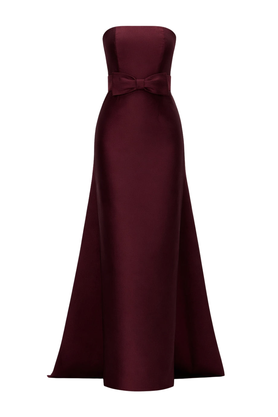 Silk and Wool Emerald Eliza Silk Wool Column Gown