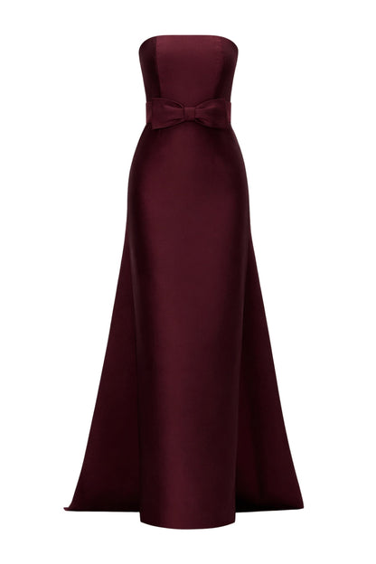 Silk and Wool Mulberry Eliza Silk Wool Column Gown