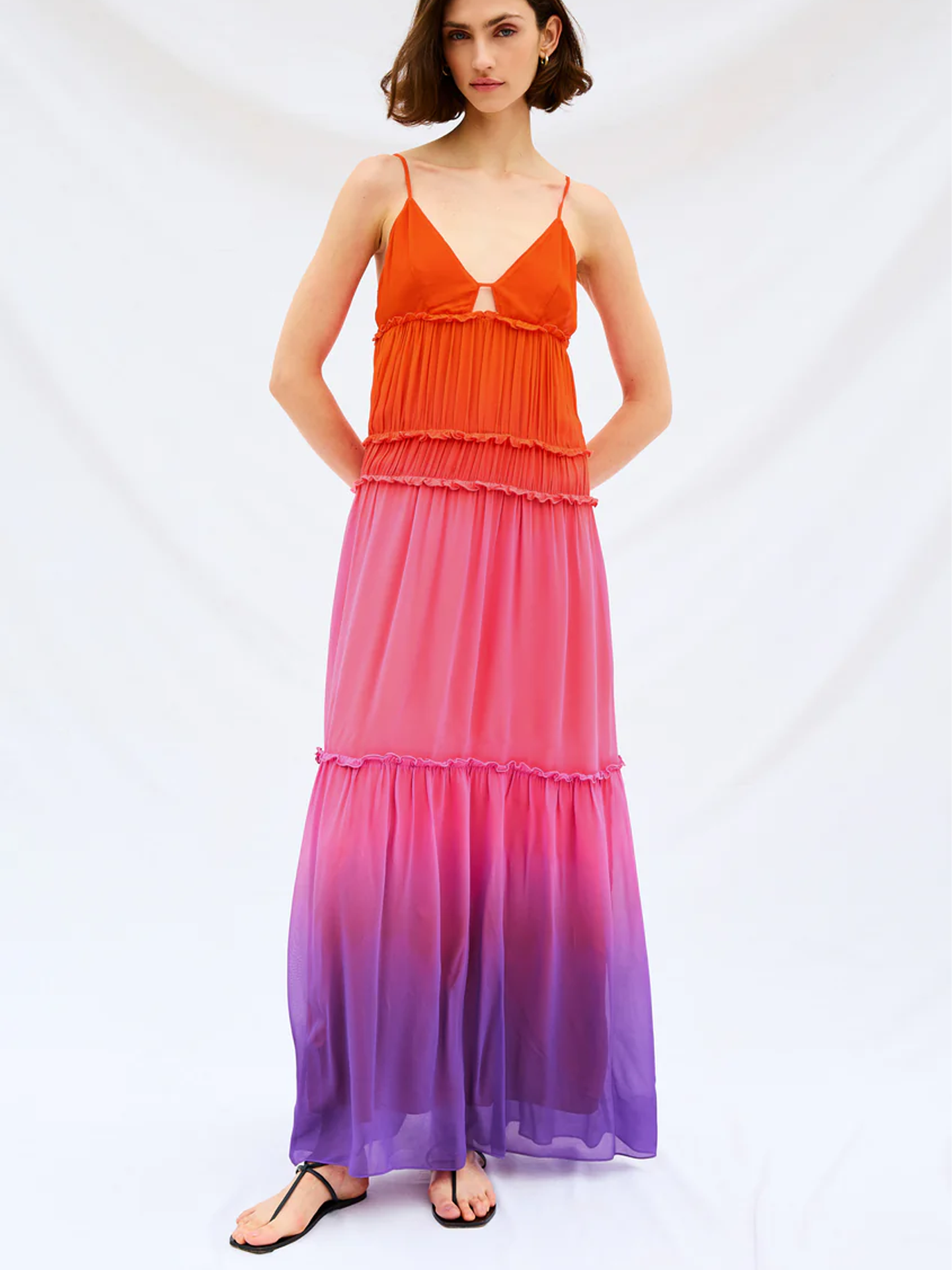 Violet Dip Dye Antonella Dip Dye Midi Dress