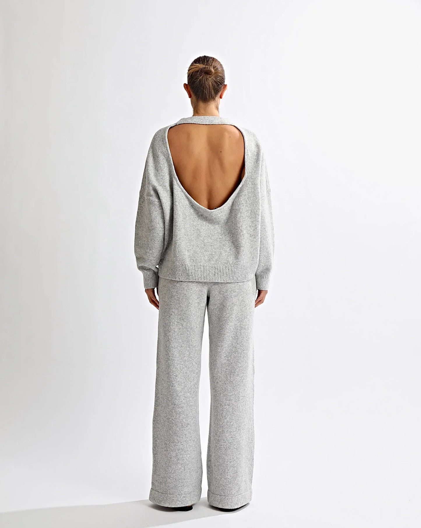 Backless Jumper Grey Set