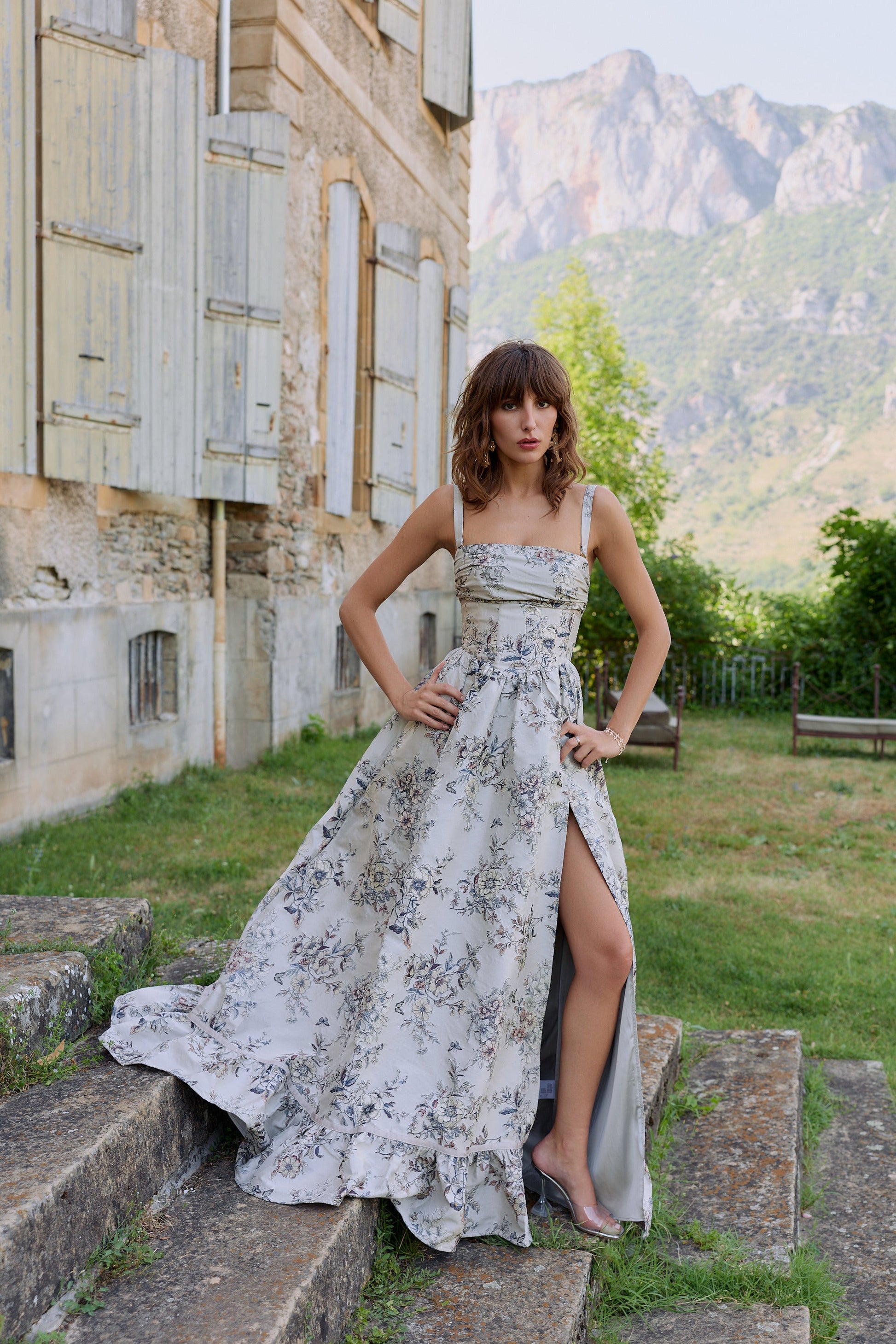 Stone Lilibet Brocade Ava Brocade Midi Dress