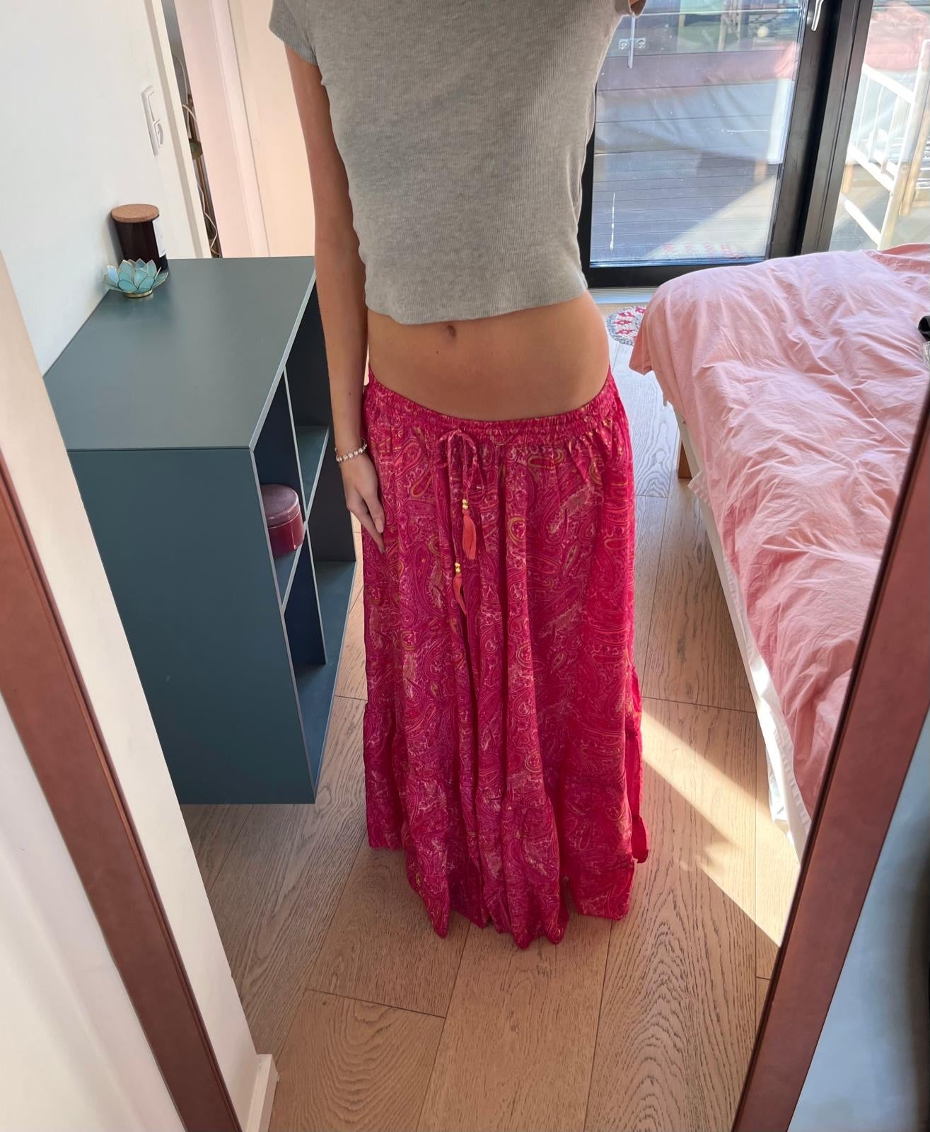 Valentina Gold Foil Maxi Skirt