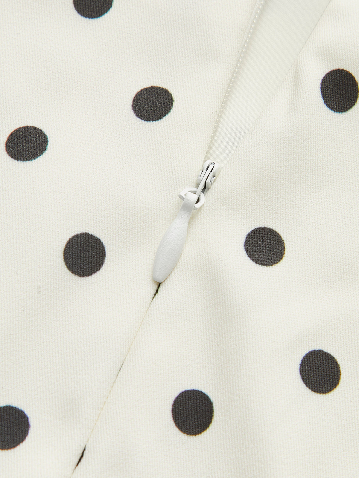Up Back Dress Polka Dot Lace-Trim Dress