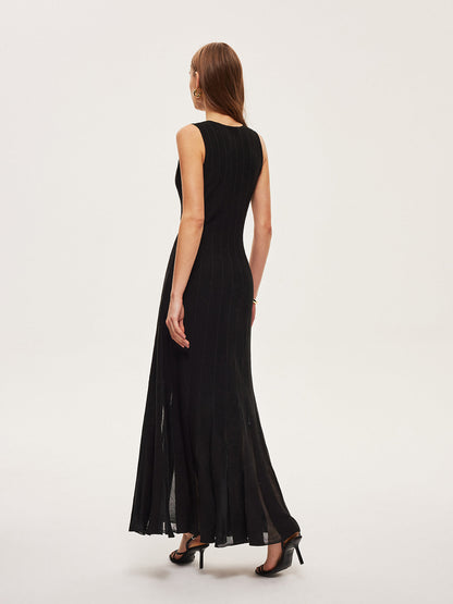 Sheer Mesh Flared Dress Without Belt Ophelia Mesh Floral Dress