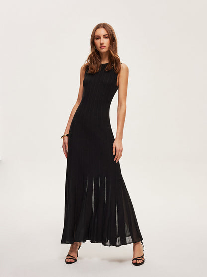 Sheer Mesh Flared Dress Without Belt Ophelia Mesh Floral Dress