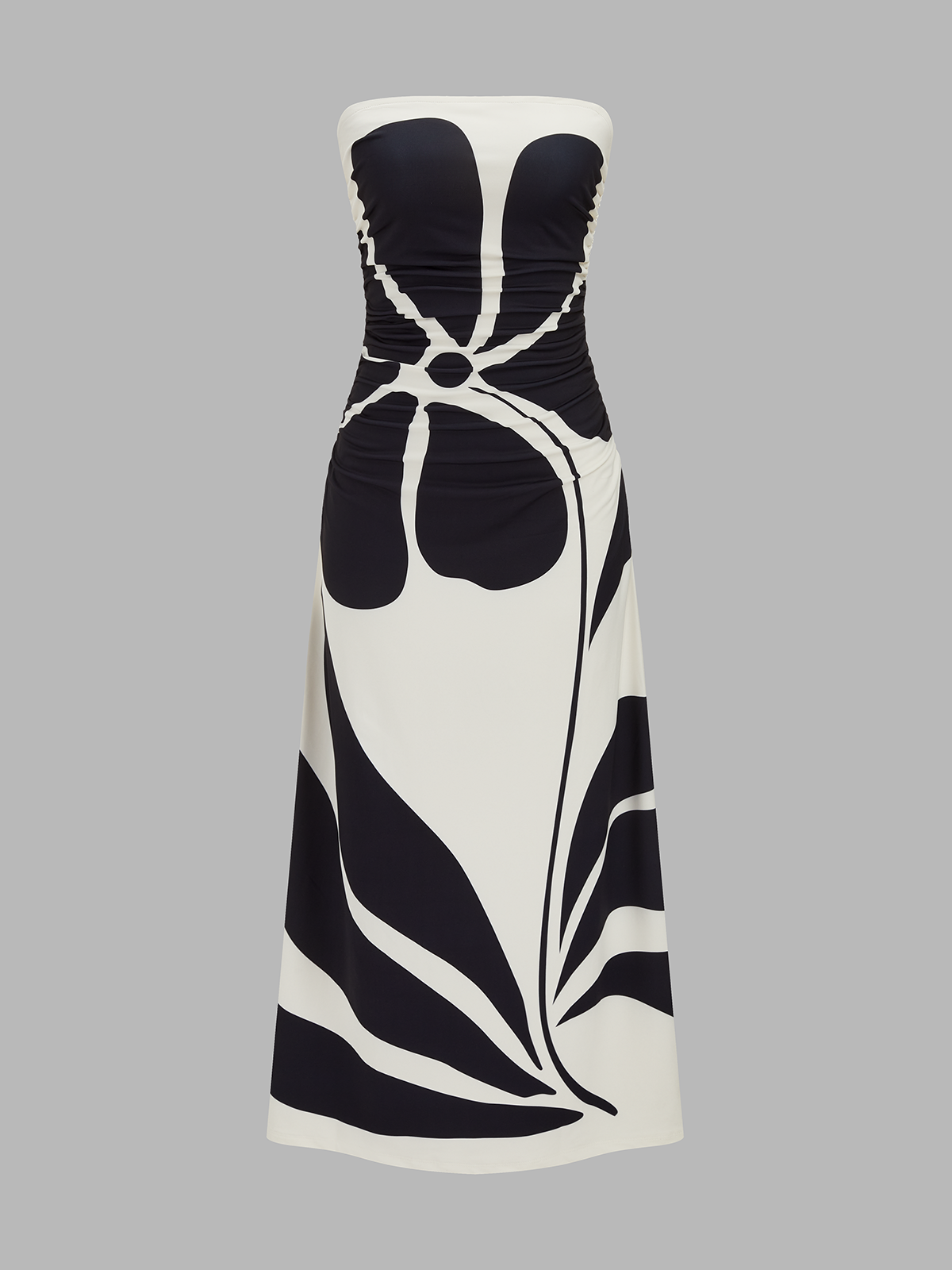 Sheer Strapless Floral Dress Ophelia Mesh Floral Dress