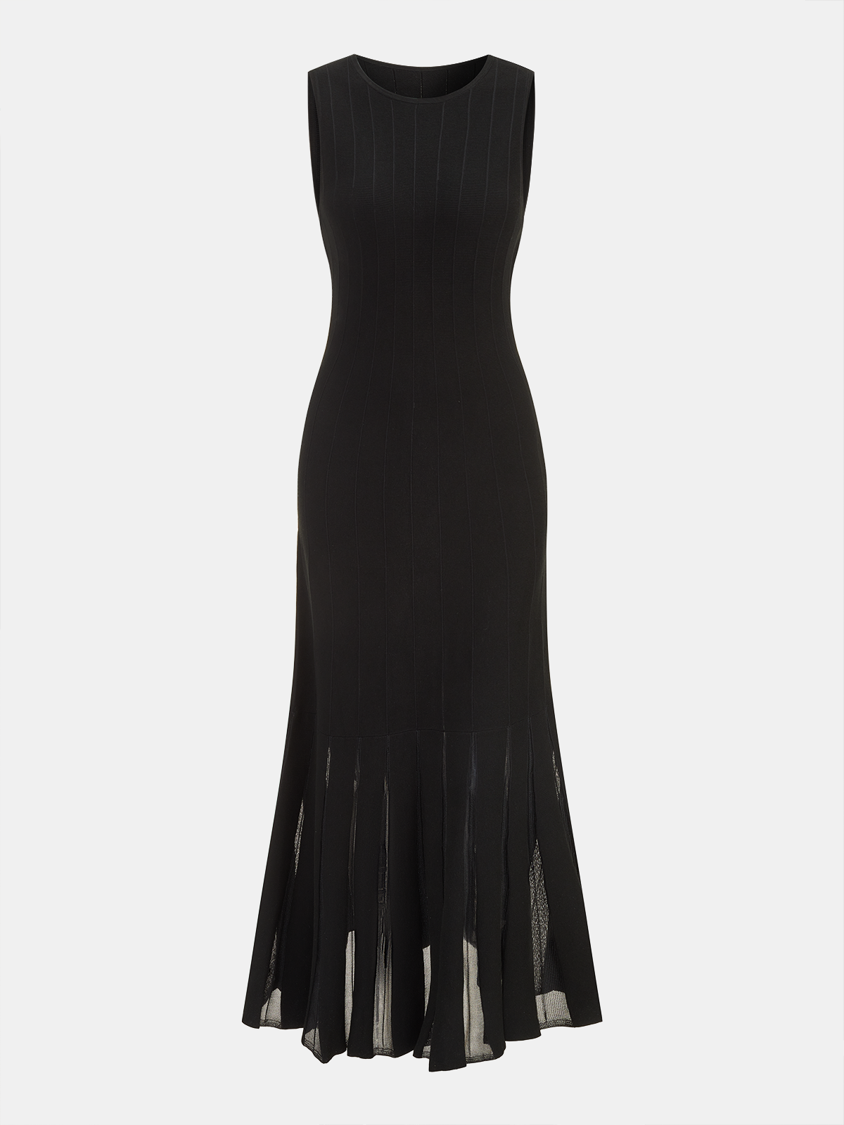 Sheer Mesh Flared Dress Without Belt Ophelia Mesh Floral Dress