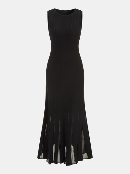 Sheer Mesh Flared Dress Without Belt Ophelia Mesh Floral Dress