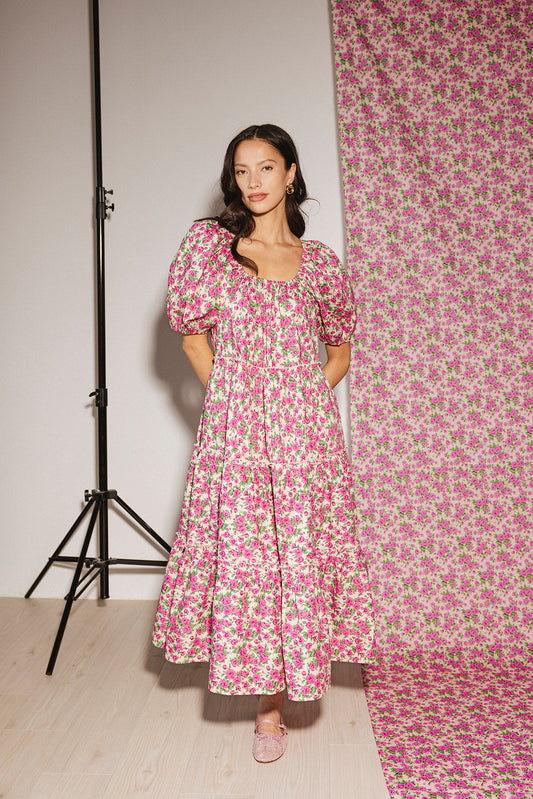 Iris Floral Midi Dress