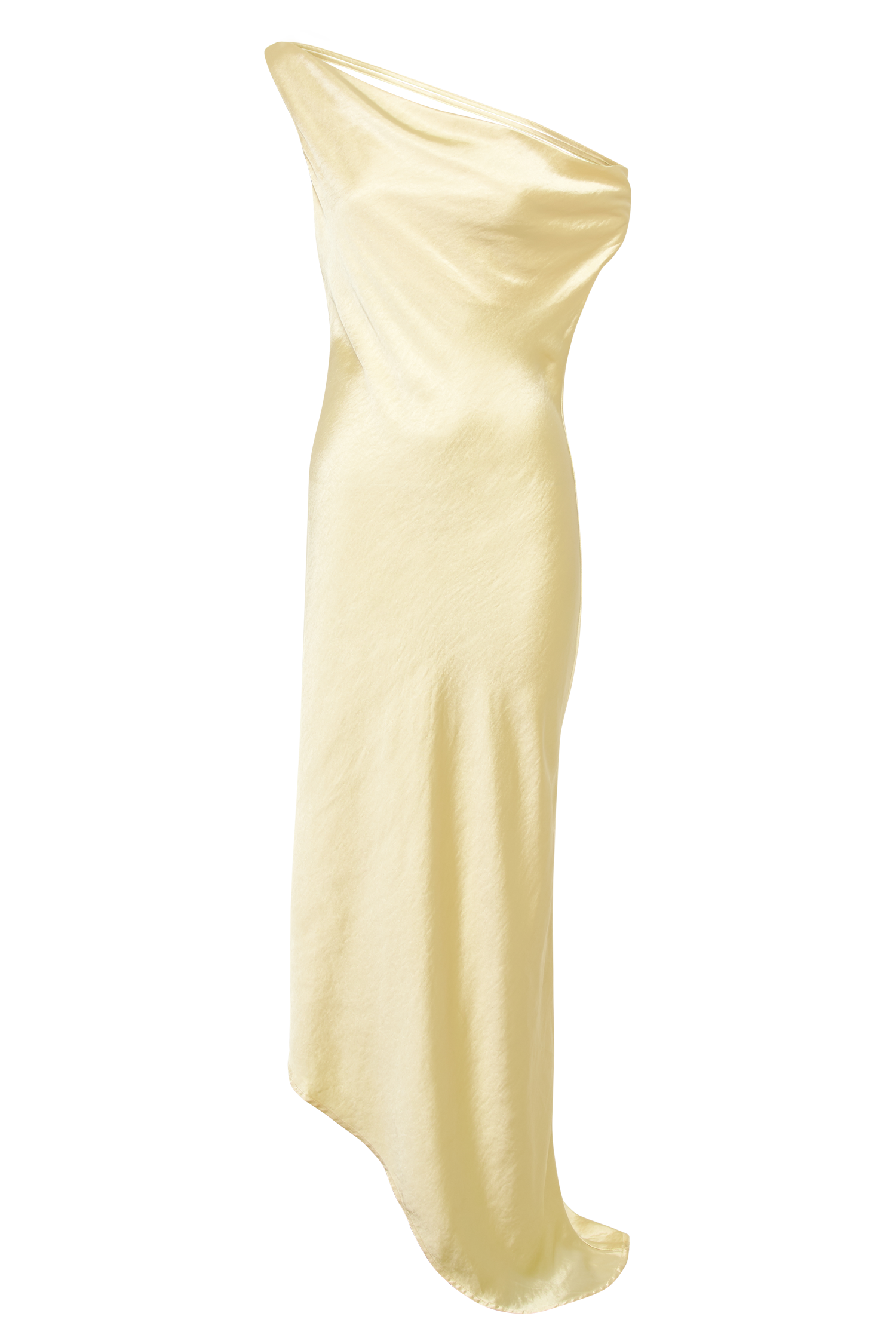 Butter Yvette Asymmetrical Slip Maxi Dress in Emerald