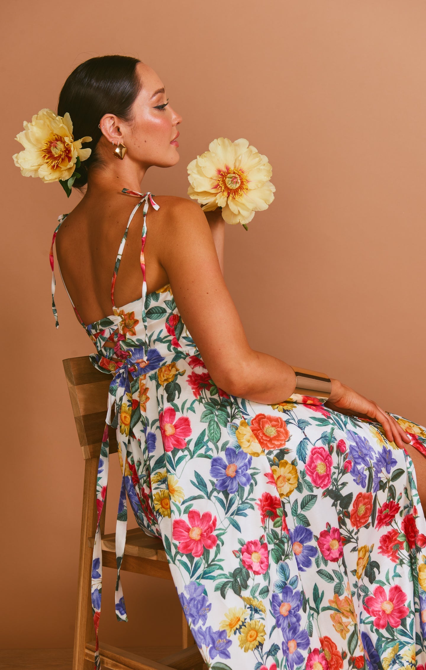 Juliet White Taffeta Maxi Dress