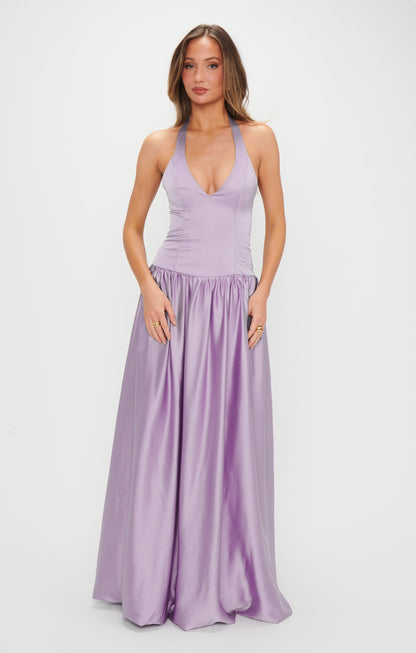 Eliza Luxe Satin Maxi Dress