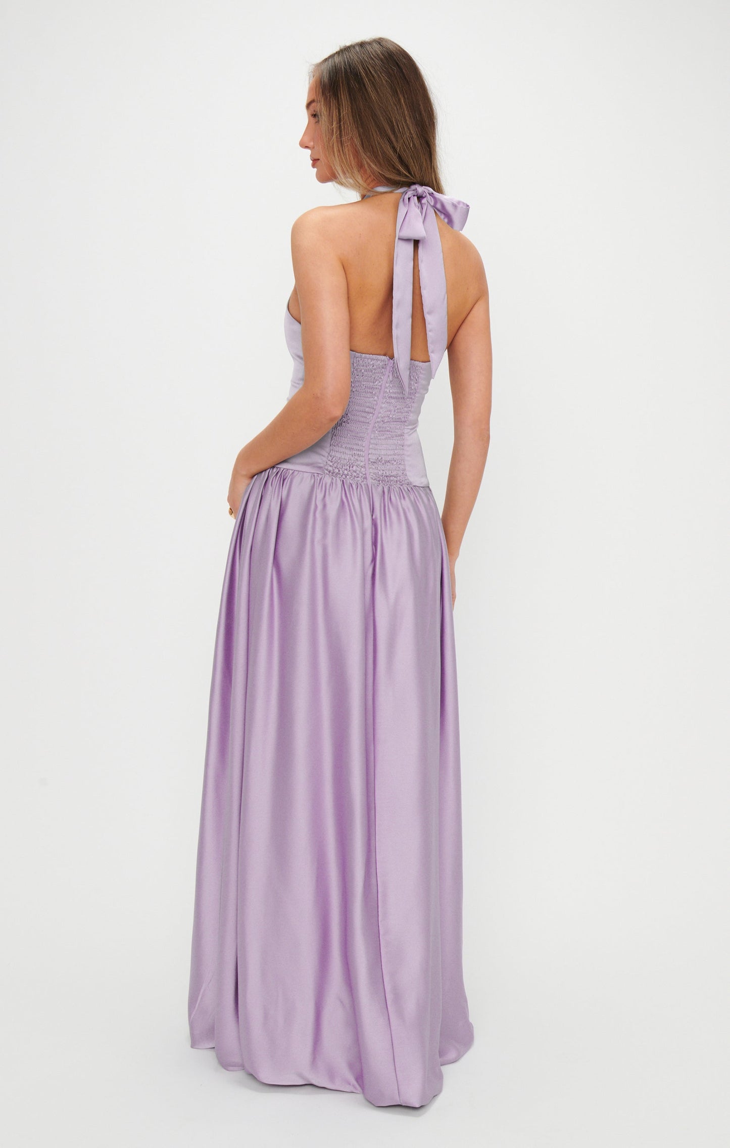 Eliza Luxe Satin Maxi Dress