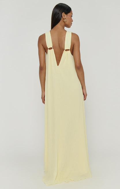 Heidi Pleated Chiffon Maxi Dress
