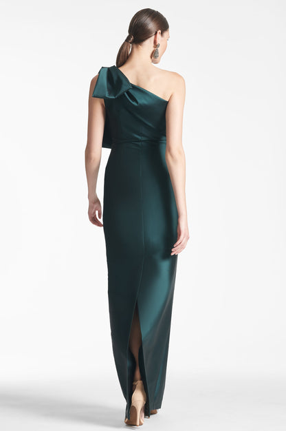 FOREST GREEN Bonnie Evening Gown in Night Sky