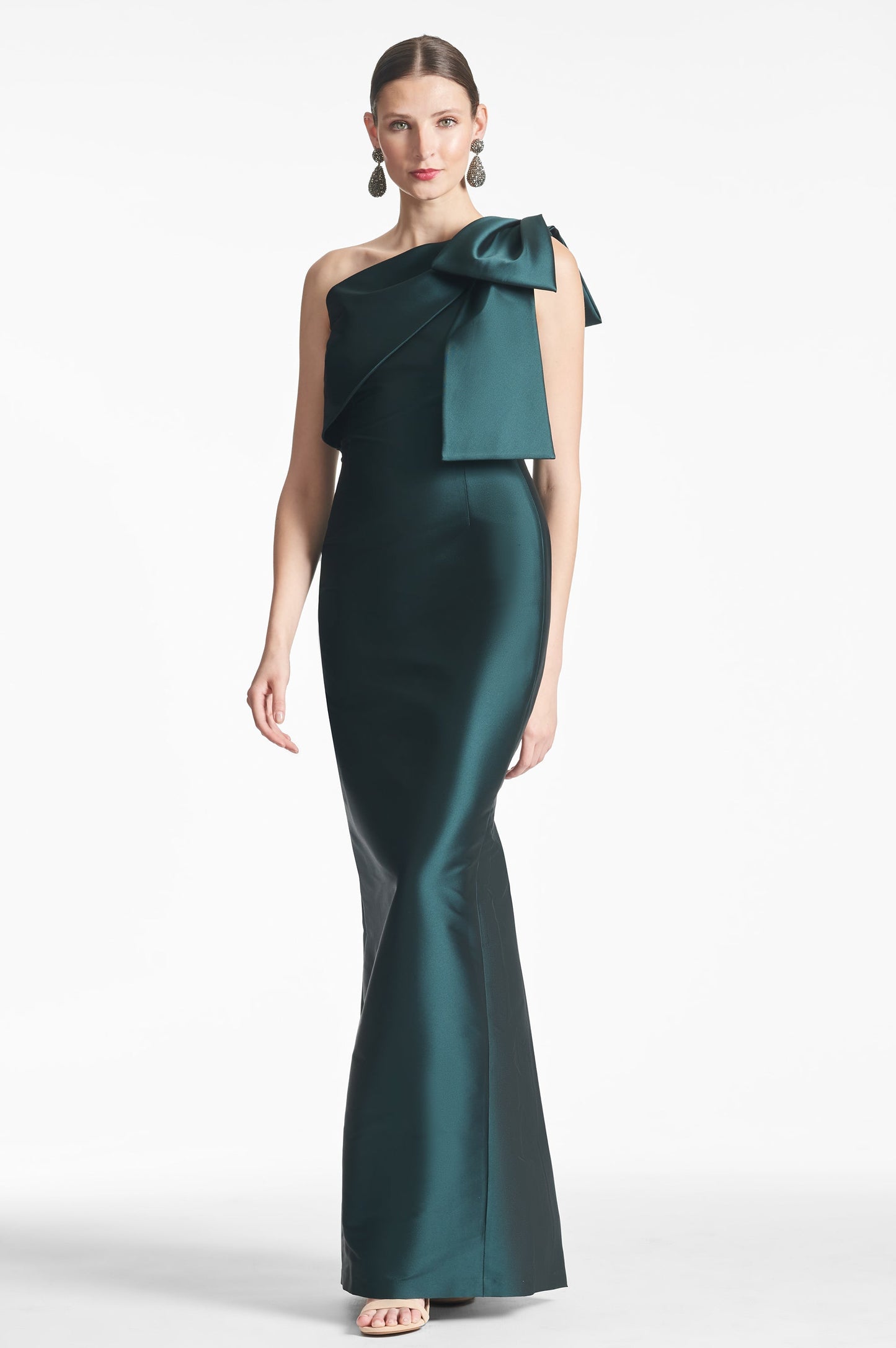 FOREST GREEN Bonnie Evening Gown in Night Sky