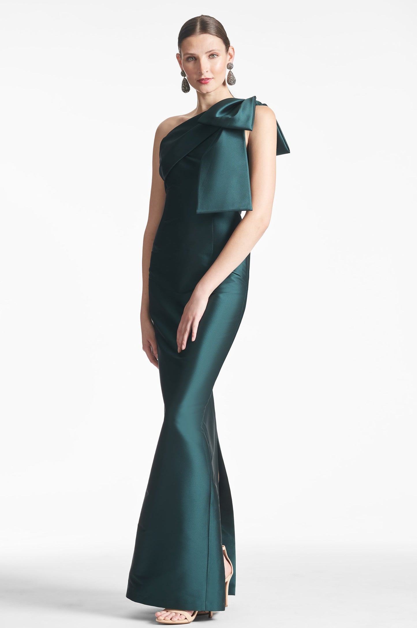 FOREST GREEN Bonnie Evening Gown in Night Sky