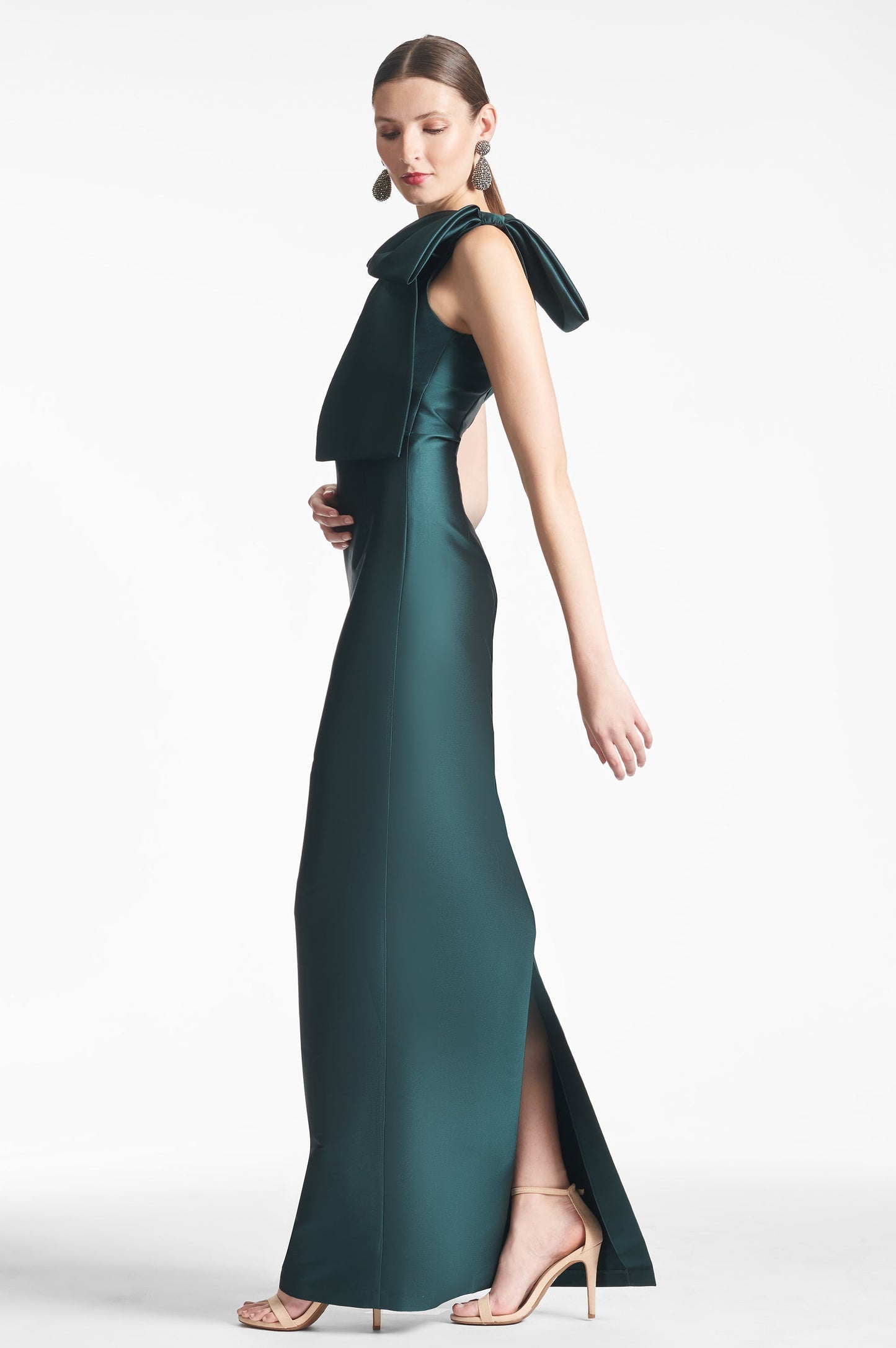 FOREST GREEN Bonnie Evening Gown in Night Sky
