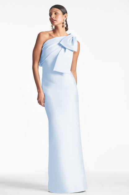 GLACIAL BLUE Bonnie Evening Gown in Night Sky