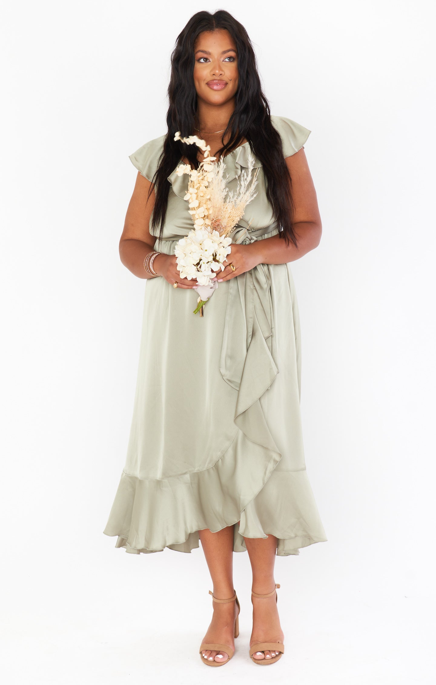 Samantha Ruffle Wrap Dress