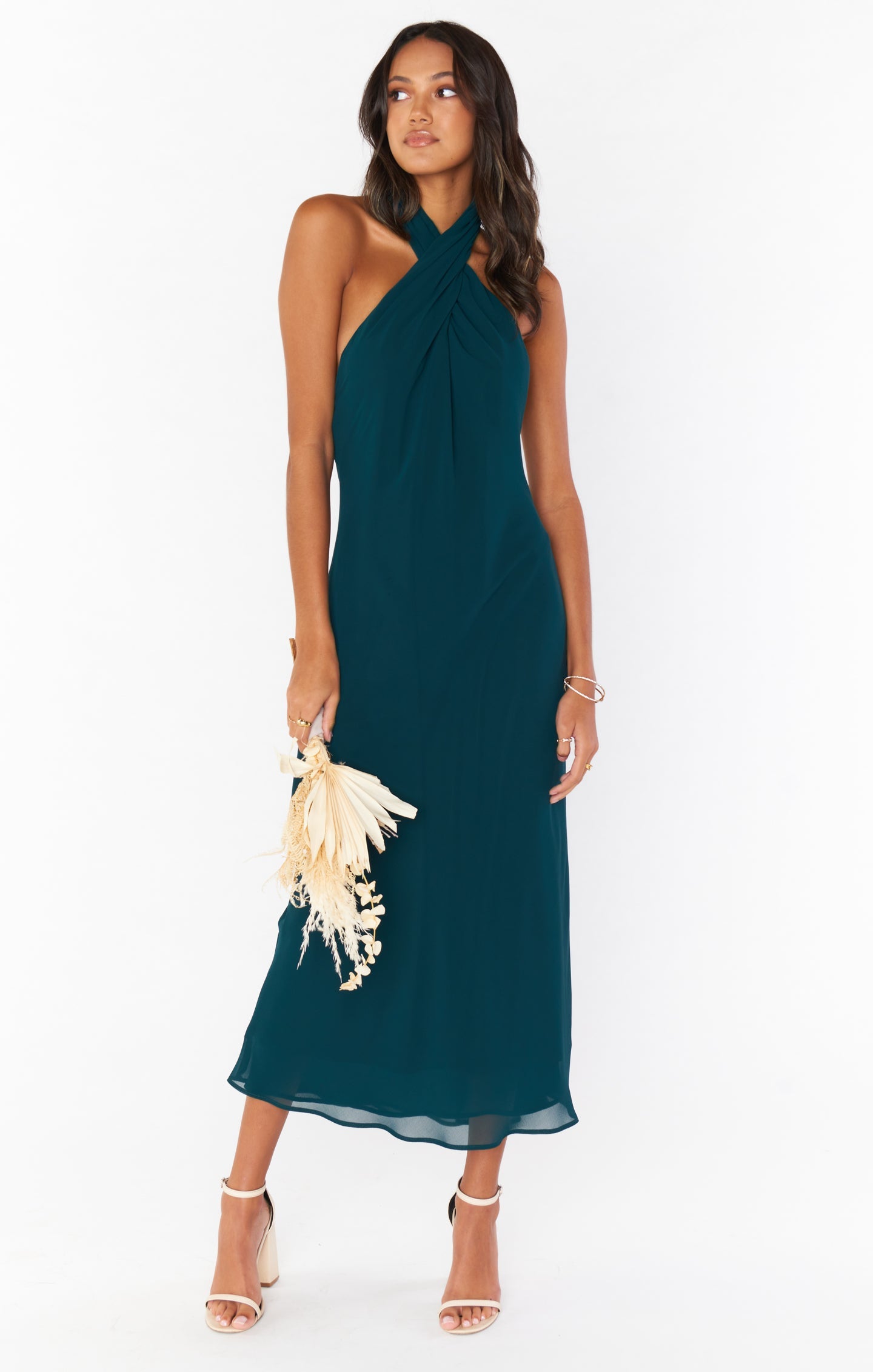 Jasmine Halter Midi Dress