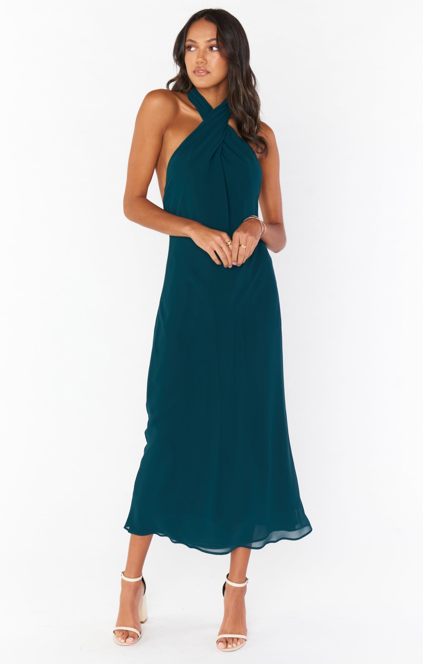 Jasmine Halter Midi Dress