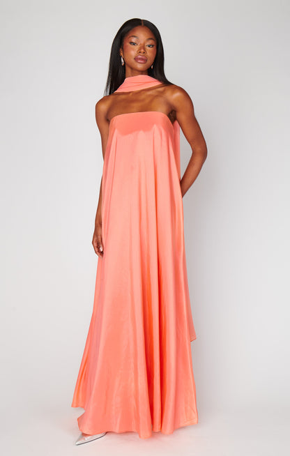 Eleanor Silk Charmeuse Wedding Guest Dress