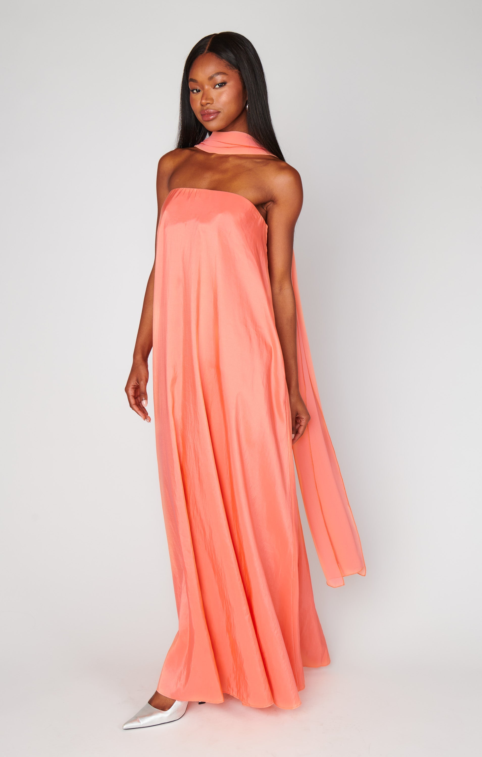 Eleanor Silk Charmeuse Wedding Guest Dress